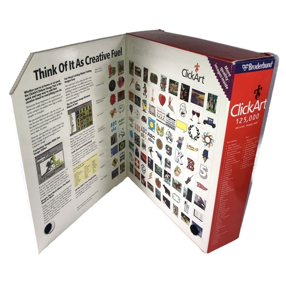 Click Art 125,000 Print Shop Deluxe Images Pak, 2 Users Catalog Guides ,&9 CD’s